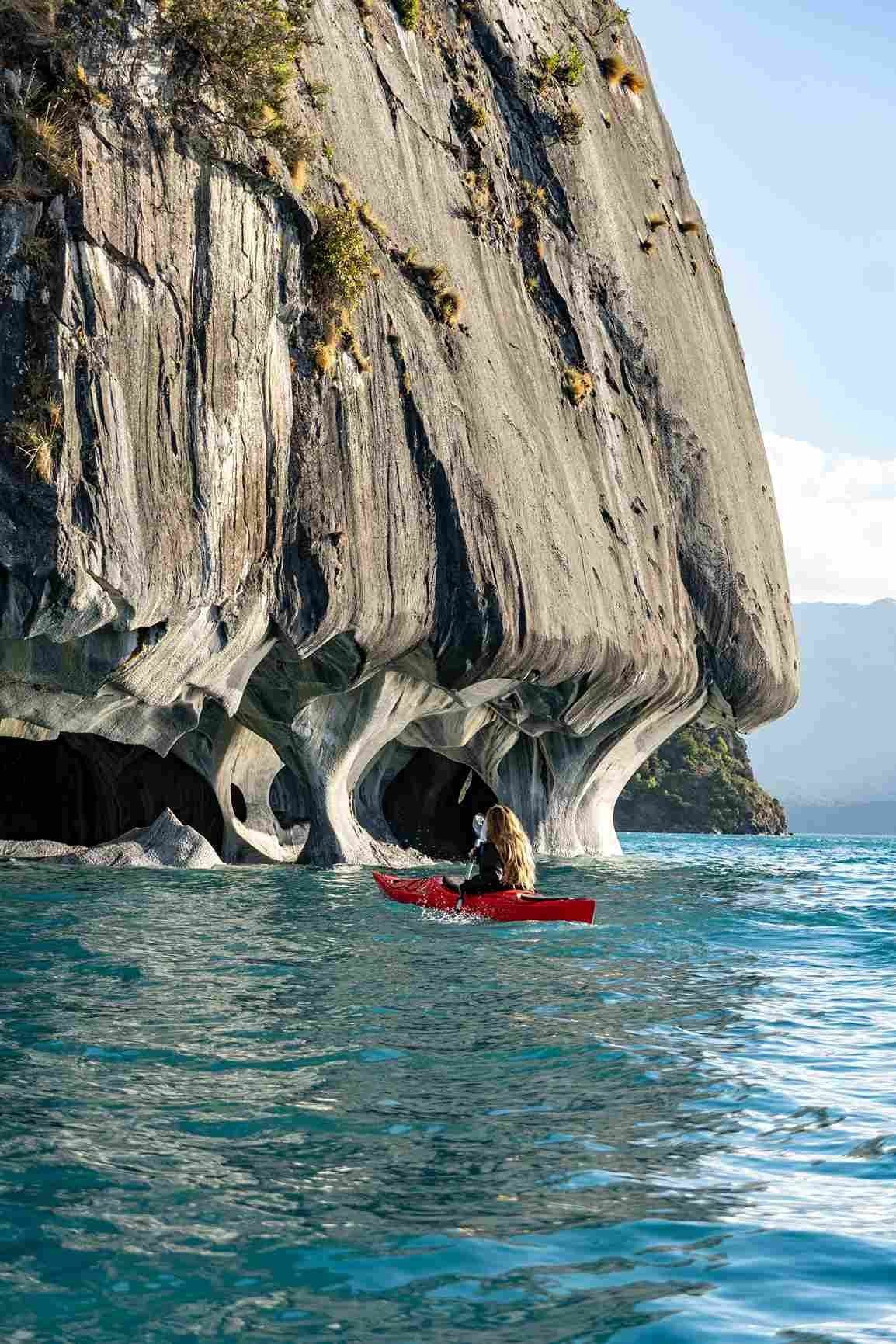 Kayak a las Catedrales de Mármol en Puerto Río Tranquilo