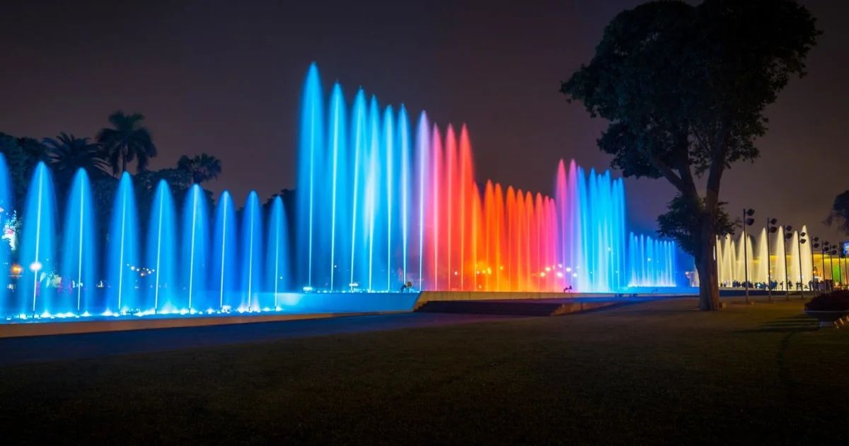 Circuito mágico del agua - Espectáculo acuático iluminado
